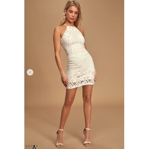 LULU'S NWT Steal a Kiss White Lace Dress // S - Picture 1 of 15
